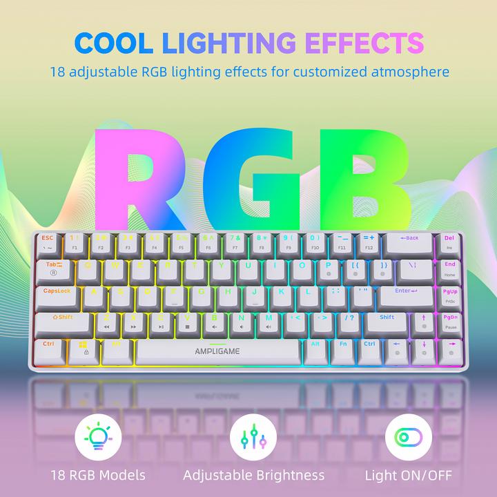 Produktbild Fifine GK1W Gaming Keyboard white (US, Kabelgebunden)