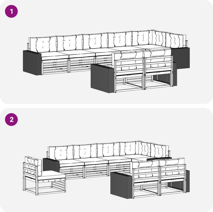 Produktbild vidaXL Outdoor-Sofagarnitur