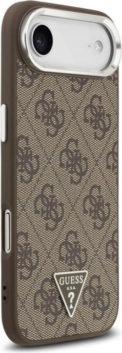 Produktbild Guess Case Magsafe 4G PU Leather Case With Triangle Logo And Silver Metal Camera Frame For iPhone 17 (Apple iPhone Air)