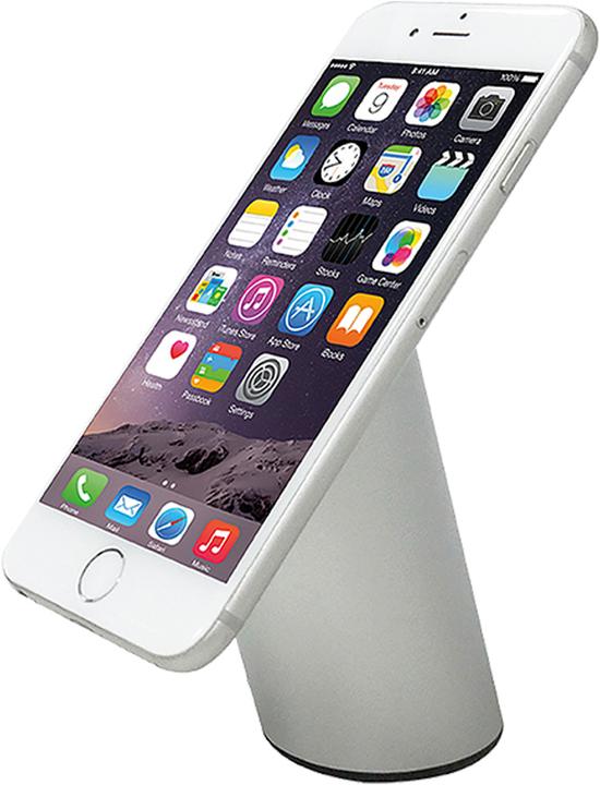 Immagine prodotto Helit Portacellulare THE MAGIC STAND, alt. x largh. x prof. 102 x 47 x 68 mm, argento.