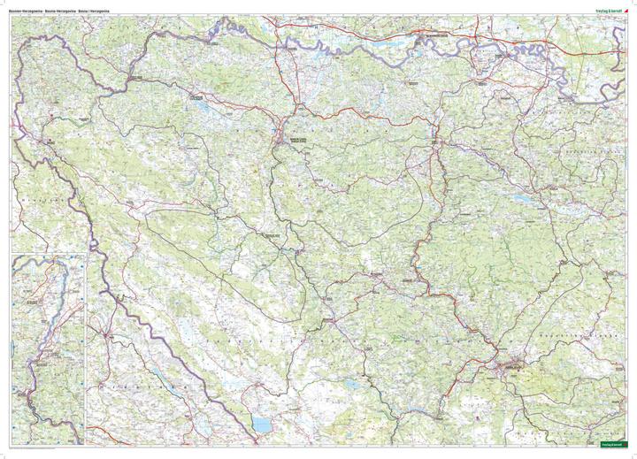 Actual product image Bosnia and Herzegovina, Road and Leisure Map 1:200,000, freytag & berndt