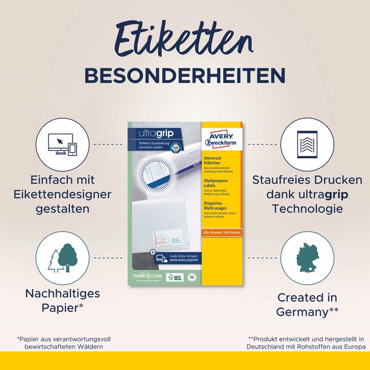 Actual product image Avery Universal-Etiketten