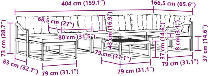 Produktbild vidaXL Outdoor-Sofagarnitur
