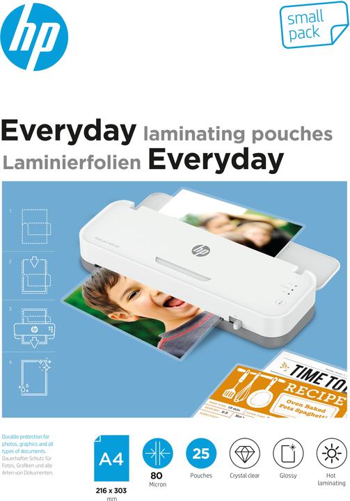 Produktbild HP Everyday Laminierfolien (A4, 25 Stück, 80 µm)