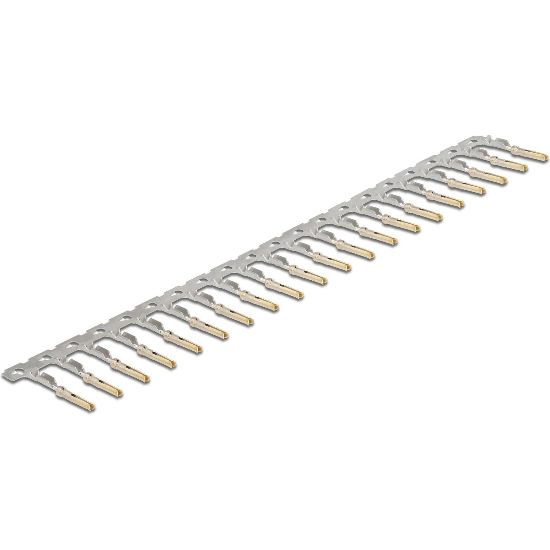 Delock Crimp-Kontakte für D-Sub HD Crimp Buchse 40 Stück (Stecker und Verbinder), Kabel Zubehör, Silber