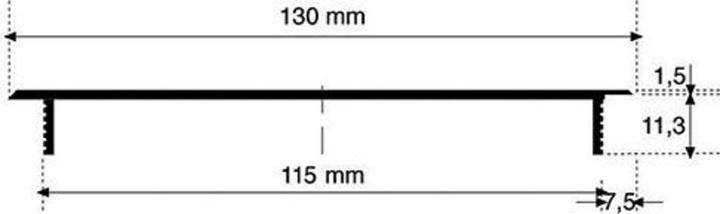 Actual product image HP Autozubehör LM web plate 3080 Length 400 mm Width 130 mm Aluminium Thickness 1.5 mm
