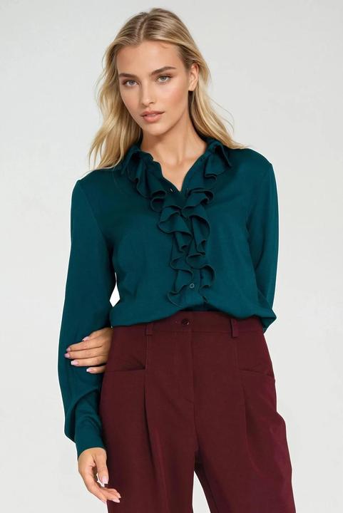 Immagine prodotto Nife Blusa in viscosa con volant da donna (36)