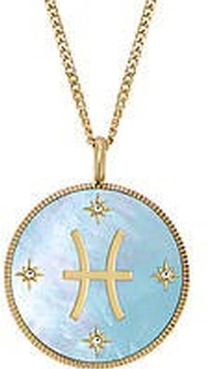 Actual product image Fossil - Gold-plated Pisces necklace Written in the Stars JF04848710 (Stainless steel, 51 cm)