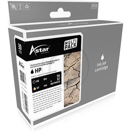 Thumbnail - Astar, Druckerpatrone, 2er-Pack - Schwarz, Farbe (Cyan, Magenta, Gelb) (M, BK, C, Y)