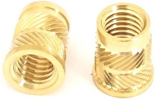 Actual product image Rs Pro M4 Brass Threaded Insert, 7.1mm diameter 5.6mm Dep (M4)