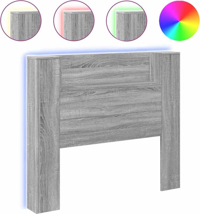 Produktbild vidaXL Kopfteil mit Ablagen (220 x 16.50 x 103.50 cm)