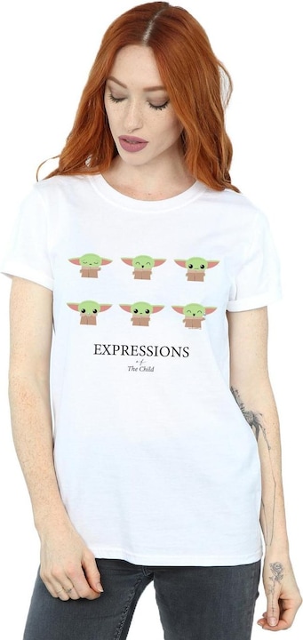 Immagine prodotto Star Wars The Mandalorian Expressions Of The Child Maglietta Ampia Donna (5XL)