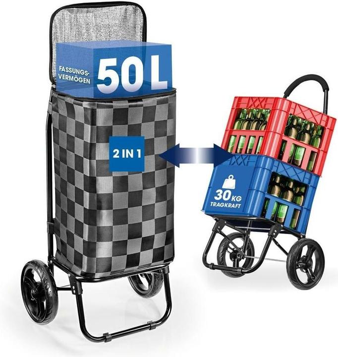 Produktbild Easymaxx Einkaufstrolley 52 l, Schwarz / Grau