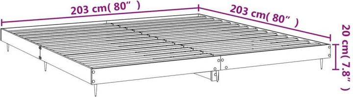 Actual product image vidaXL Bettgestell (200 x 200 cm)