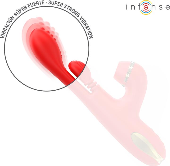 Produktbild Intense - Katy Multifunktions-Klitoris-Stimulator 4 Austauschbare Kã–Pfe Rot