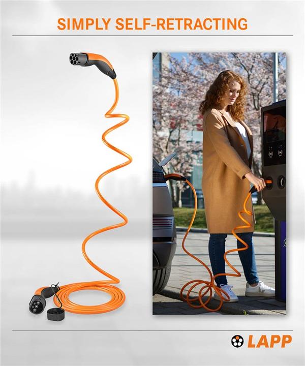 Productafbeelding Lapp Mobility EV-TYP2 Ladekabel HELIX 1-phasig (Type 2, 7.40 kW, 32 A, 5 m)