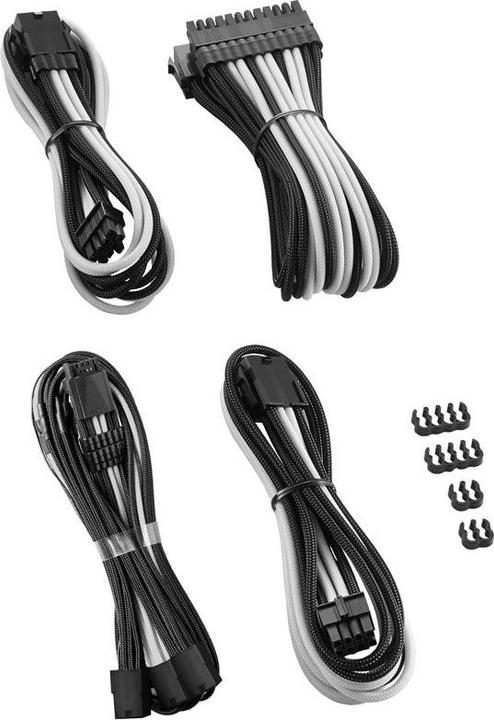 Produktbild CableMod Pro ModMesh 12VHPWR Cable Extension Kit - schwarz/weiss (30 cm, 24 pin ATX, 8 pin EPS, PCIe)