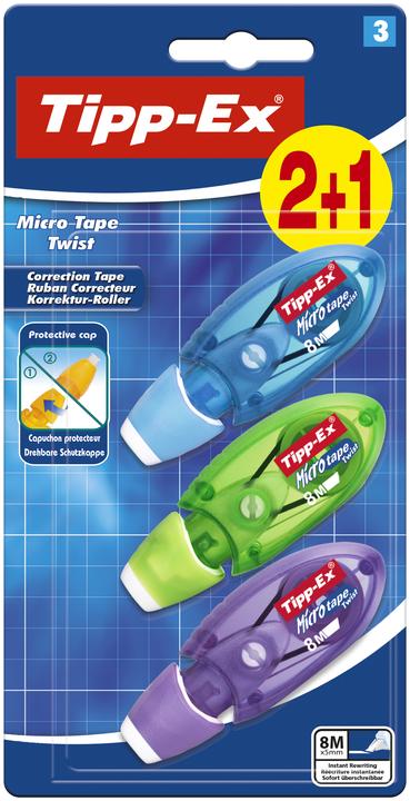 Produktbild Tipp-Ex Micro Tape Twist Blister 2+1 gratis