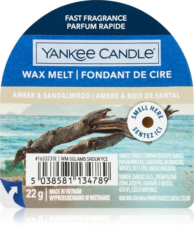Image du produit Yankee Candle Paillettes de cire parfumée Amber & Sandalwood