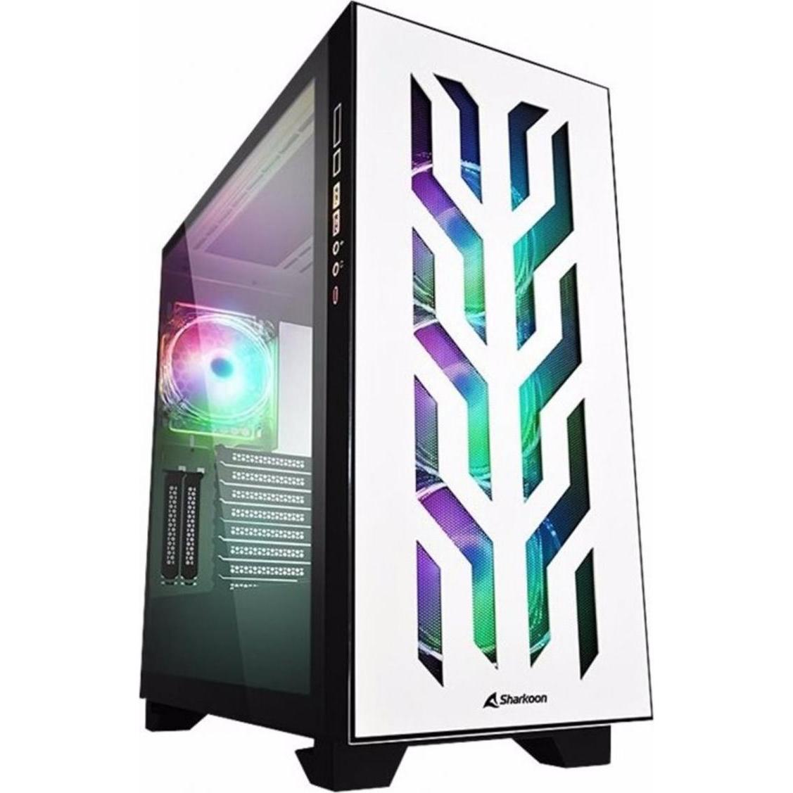 Sharkoon Elite Shark CA300T (ATX, mATX, E-ATX, Mini-ATX), PC Gehäuse, Weiss