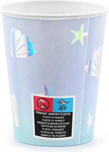 Produktbild Partydeco Paper cups Narwhal, mix, 220ml (1 pkt / 6 pc.) (6x)