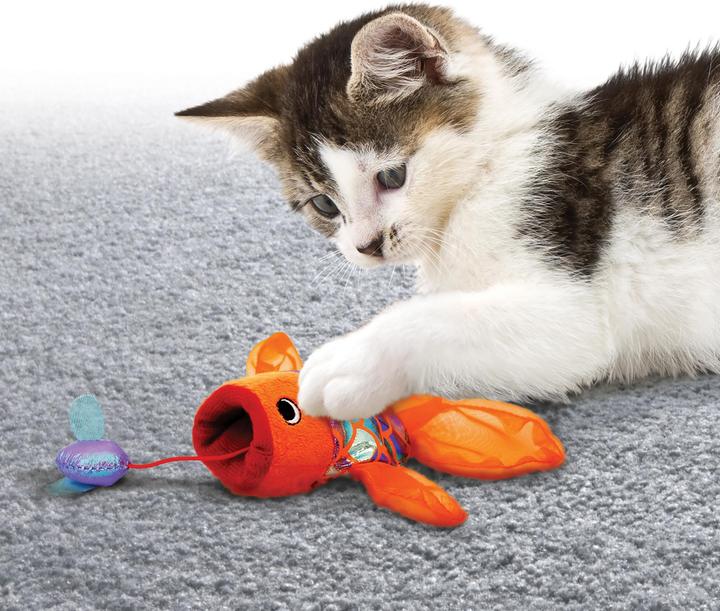 Actual product image KONG Cat toy Crackles Gulpz 20 cm, Orange (Catmint toy)