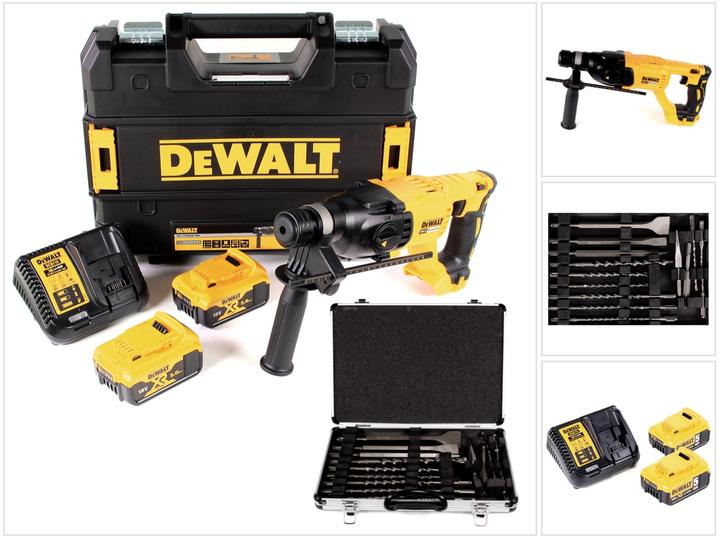 Produktbild DeWalt DCH 133 P2 Akku Kombihammer 18V 2,6J SDS plus Brushless + 2x Akku 5,0Ah + Ladegerät + TSTAK