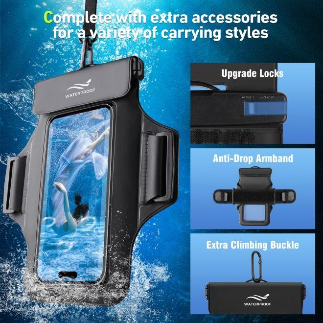 Image du produit Mu Sport 2in1 Wasserdichte Umhängetasche & Sport Armband für Smartphone bis 7"