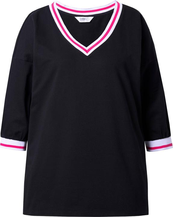 Immagine prodotto Angel of Style T-shirt dal taglio oversize con orli a righe e maniche a 3/4 (56)