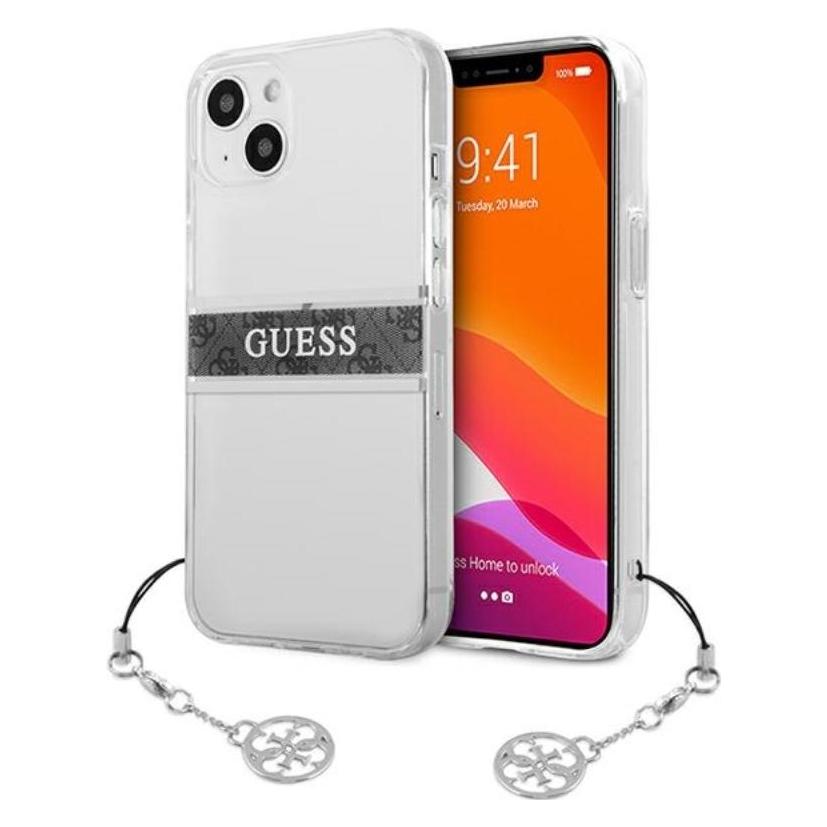 Guess Koffertje Met Hanger (Apple IPhone 13 Mini), Smartphonehoes, Transparant