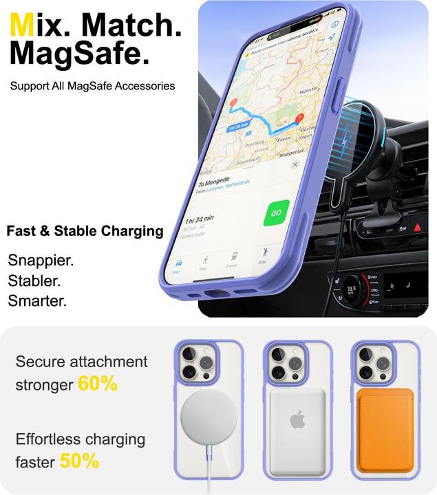 Image du produit Cadorabo Coque pour Apple iPhone 15 PRO compatible MagSafe (Apple iPhone 15 Pro)