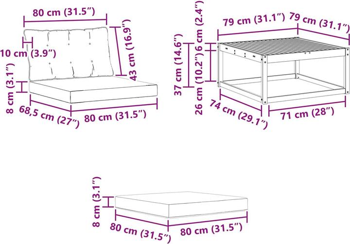 Produktbild vidaXL Outdoor-Sofa
