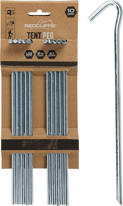 Actual product image Redcliffs Tent Pegs Iron 23cm Set 10pcs