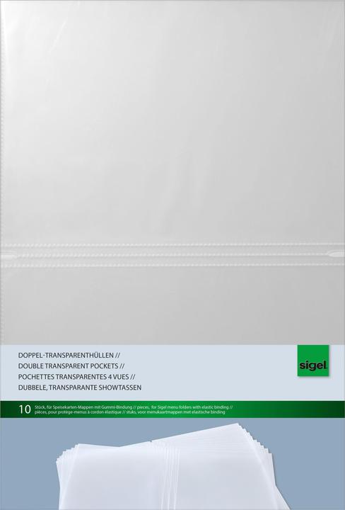 Image du produit Sigel Pochettes transparentes doubles (A4, 10x)