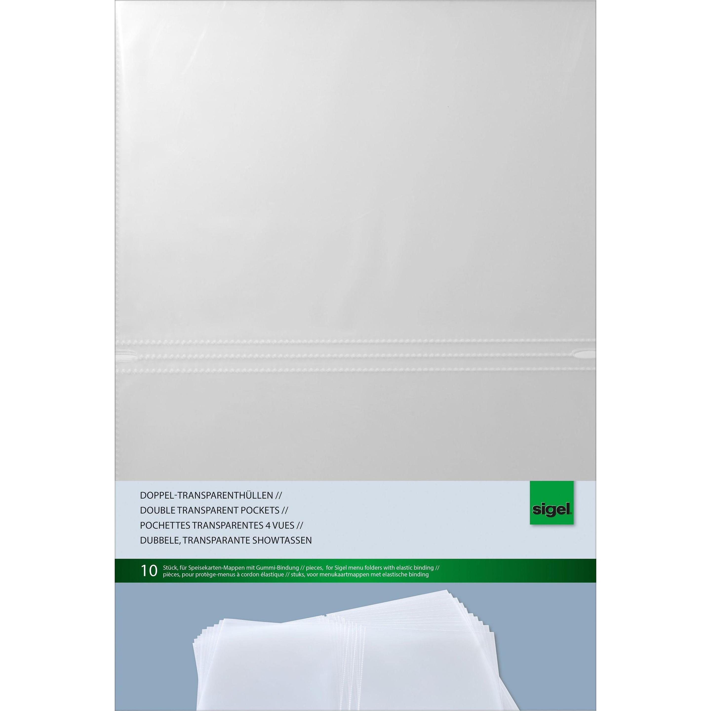 Sigel, Mappe, Doppel-Transparenthüllen (A4, 10 x)