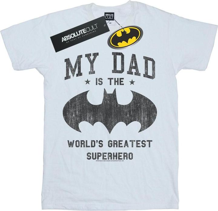 Actual product image Boys Batman My Dad Is A Superhero T-Shirt (152, 158)