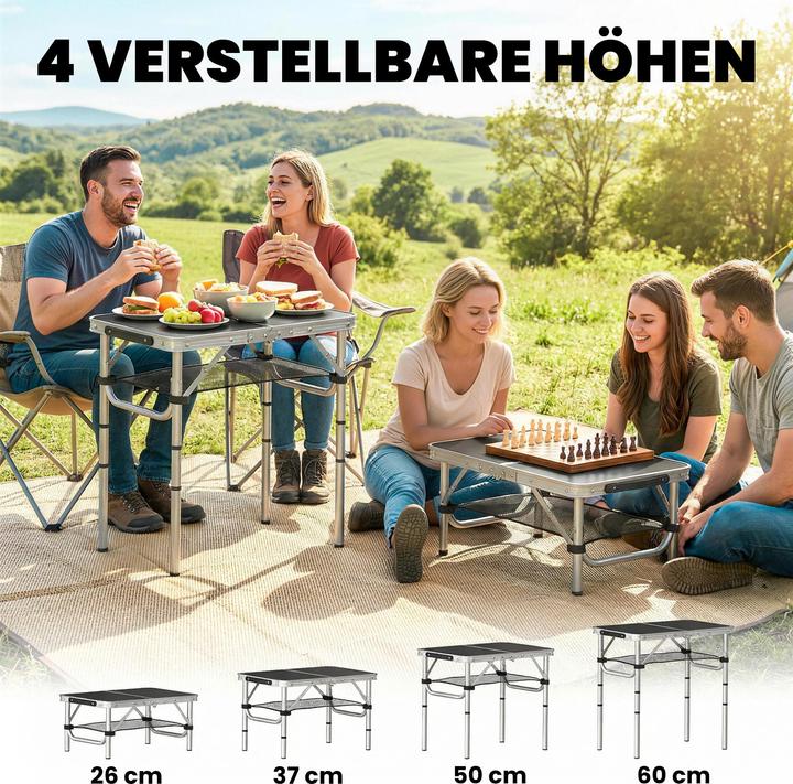 Image du produit Outsunny Campingtisch Aluminium, MDF Schwarz