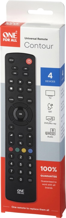 Actual product image One for All Contour 4 (Universal remote control, Infrared)