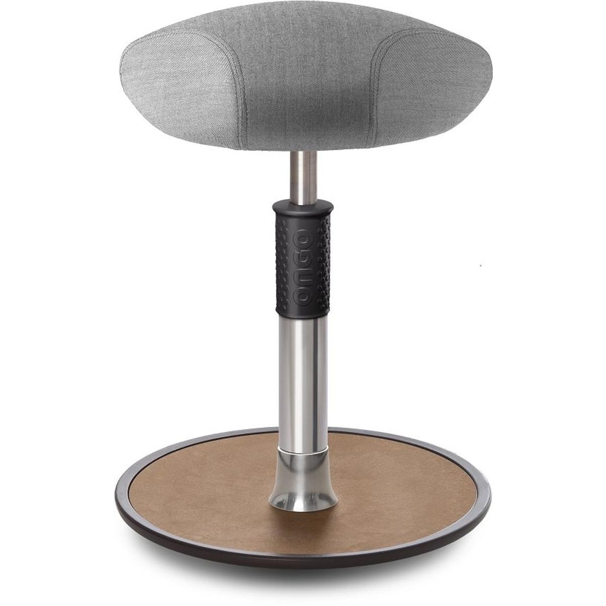 Ongo, Bürostuhl, Sitz- Stehhocker Free Regular Triangel kvadrat Remix Hellgrau Chrom /Natur