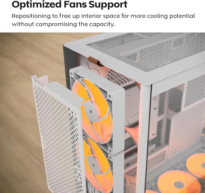 Produktbild Montech HS02 PRO, ATX Mid-Tower PC-Gehäuse, Gaming-PC, High-Airflow, reversibles Layout, stabile geb (ATX, mATX, Mini-ITX)