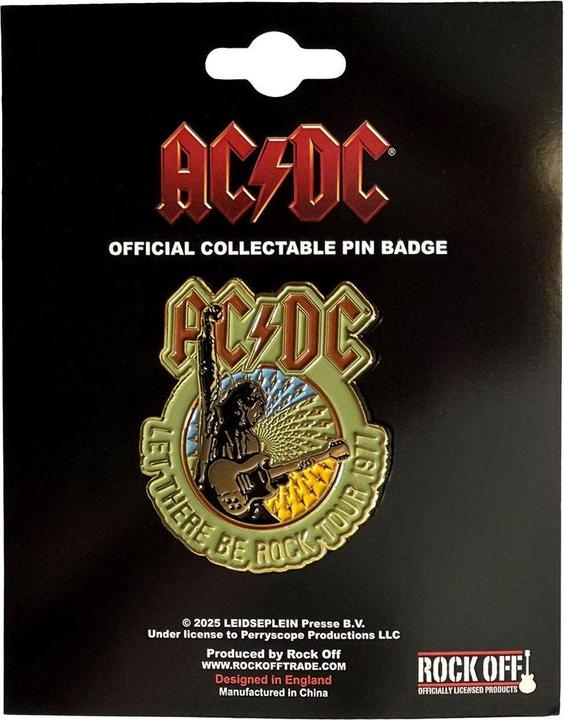 Produktbild AC/DC Let There Be Rock Tour '77 Abzeichen ZinkLegierung Nadel