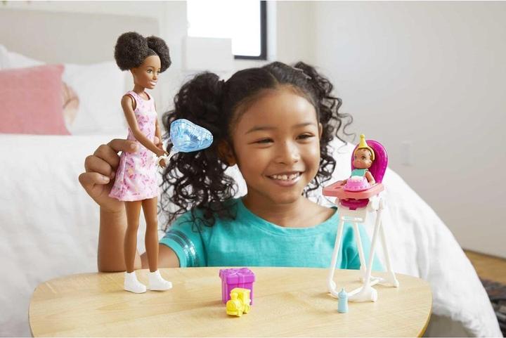 Actual product image Barbie Birthday play set with baby doll
