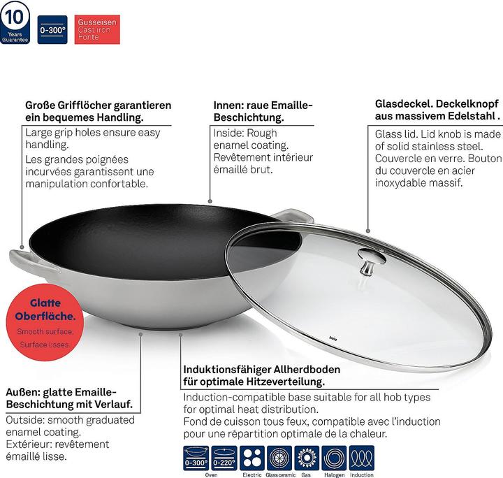 Image du produit Kela Wok Calido (36 cm, Wok, Fonte)