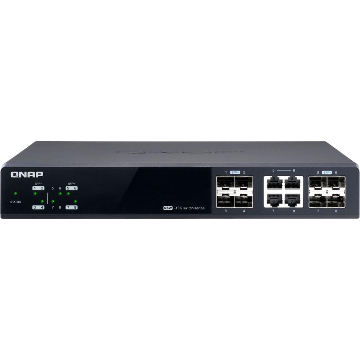 QNAP QSW-M804-4C (12 Ports), Netzwerk Switch, Schwarz