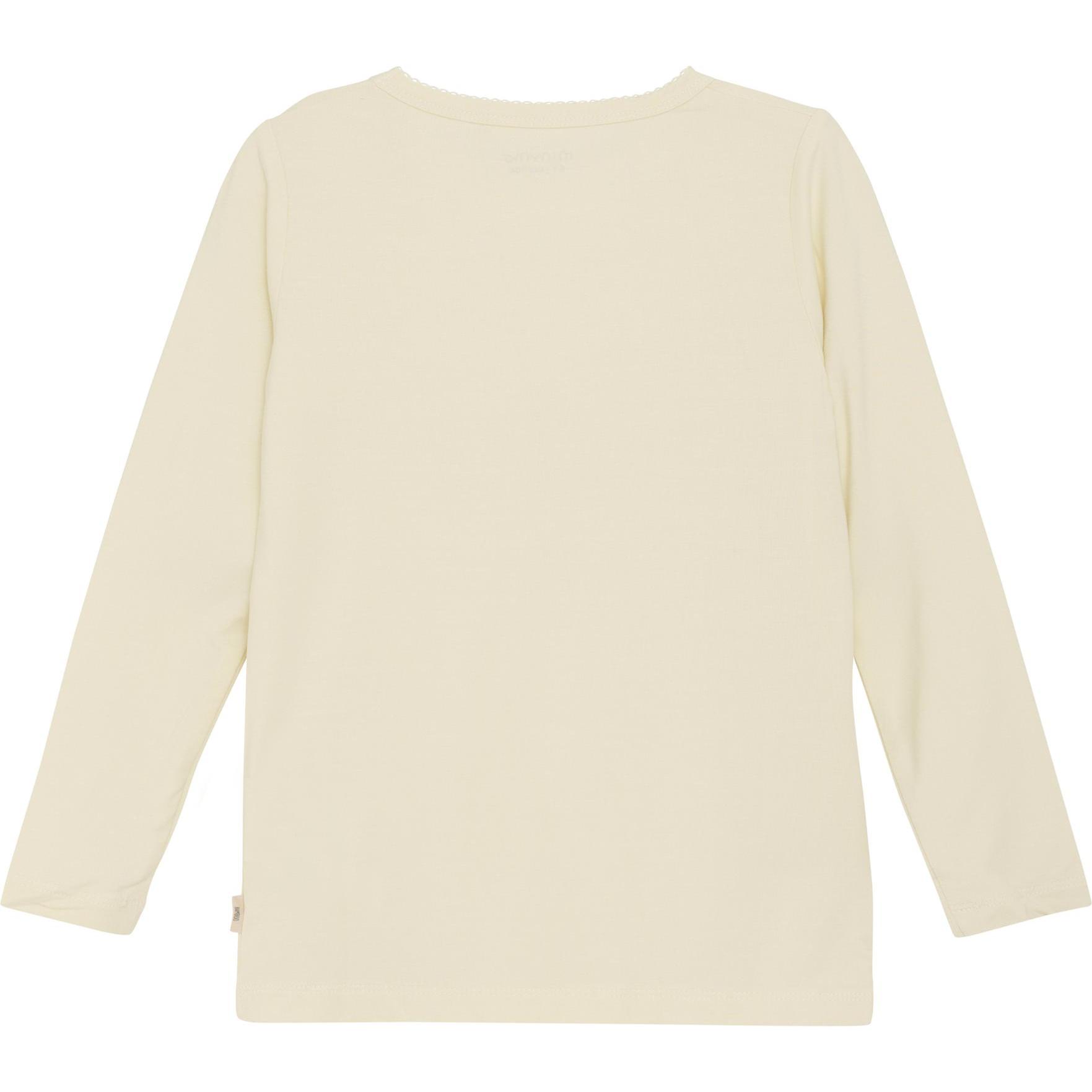 Thumbnail - Minymo, Mädchen, Shirt, Kid's Blouse L/S Bamboo, Weiss, (110)