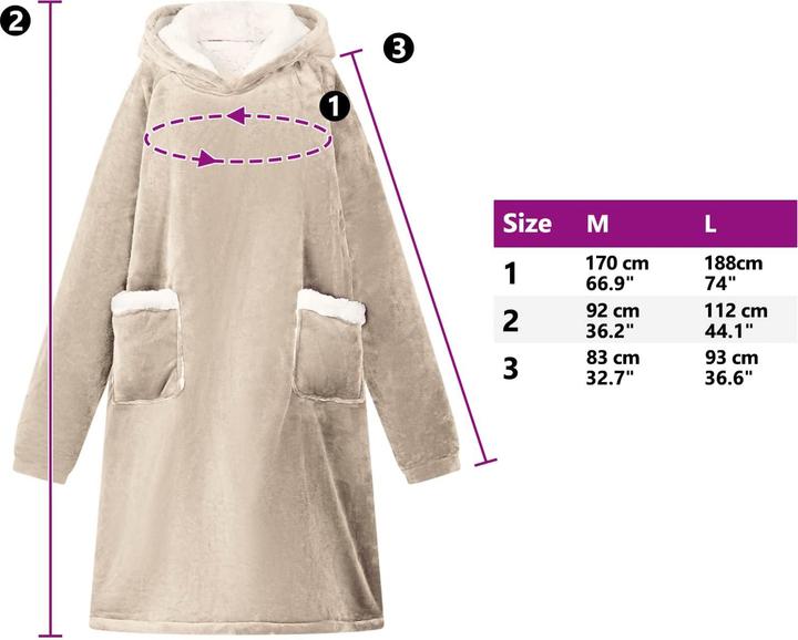 Immagine prodotto vidaXL Decken-Hoodie (150 x 87 cm)