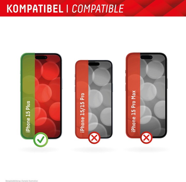 Actual product image Displex Real Glass, 2D Panzerglas + Handyhülle (1 Piece, Apple iPhone 15 Plus)