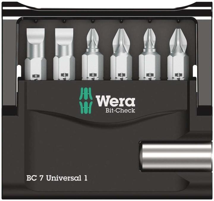 Produktbild Wera Bit-Check 7 Universal 1 SB (Kreuz Phillips PH, Kreuz Pozidriv PZ)