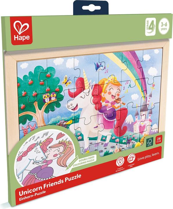 Immagine prodotto Hape Puzzle Unicorno + Amici (24 pezzi)