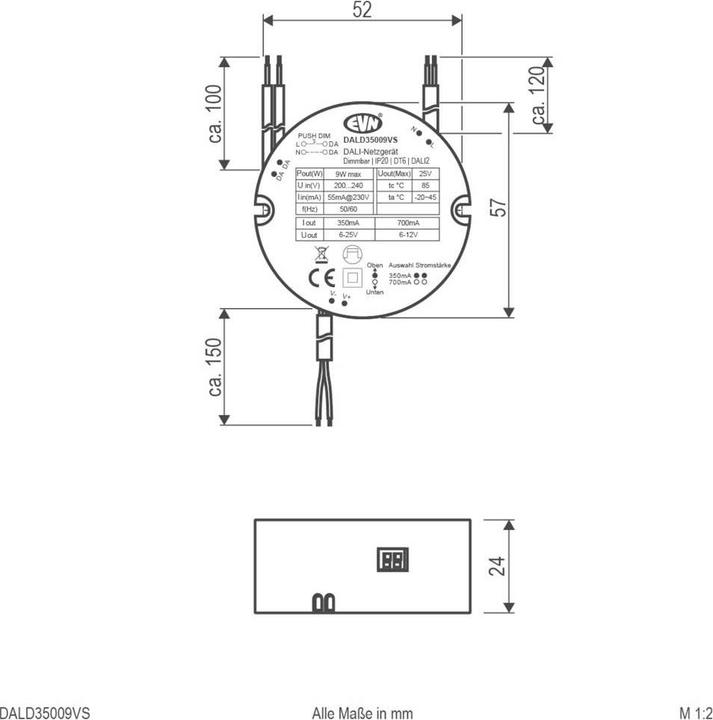 Actual product image EVN DALD35009VS DALI dimmer receiver